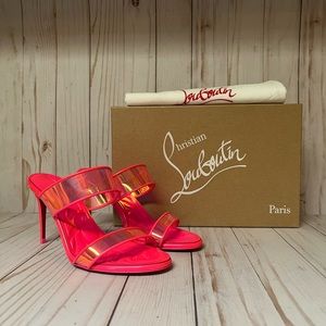 Christian Louboutin ‘Just Loubi 85’ Sandal Flou Pink Sz 36 / 6